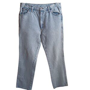Mens Vintage Acid Wash Jeans 34x32 Bristol Blues Made USA 34x32 Cotton Hip Retro